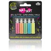 NPW Nail Art Glitter, Electric Neon Nails - Pack of 5