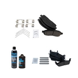 TRQ Front & Rear Brake Pads Brake Chemical Kit Ceramic Compatible with 2004-2008 Ford F-150 2006-2008 Lincoln Mark LT