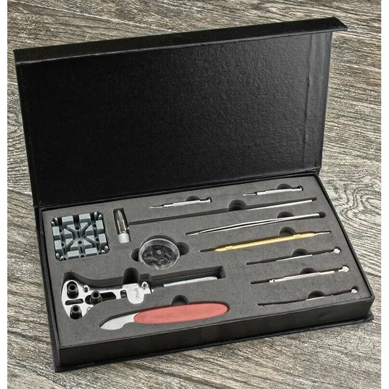 Watchtoolz DELUXE 12 WATCH BAND LEATHER RUBBER STRAP CHANGING TOOL