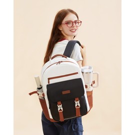 LOVEVOOK School Backpack for Teen Girls，Casual School Backpack 14-18 Teenage 15.6 Inch Laptop Bookbag, Cute Big Student Laptop Backpack for College Women Middle High School Travel Daypack