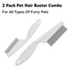 Stainless Steel Rounded Teeth Grooming Comb for Small Pets -