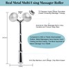 LEOSENSE Metal Face and Body Massage Roller, Facial Massager for