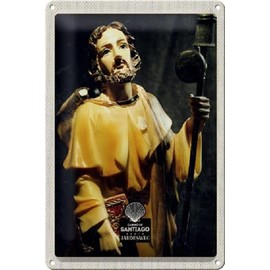 DekoNo7 Tin Sign 30 x 20 cm Jacobs Way Jesus Figure