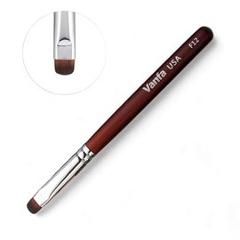 Vanfa French Brush for Nails, Gel Nail Brush, Clean up brush, Nail Art Brush Kolinsky Hair (V12 - Pack of 2)