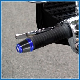 A ABSOPRO 2 Stück Universal 18 mm Lenkerendkappen Stöpsel für Motorrad blau Artikel Ersatz