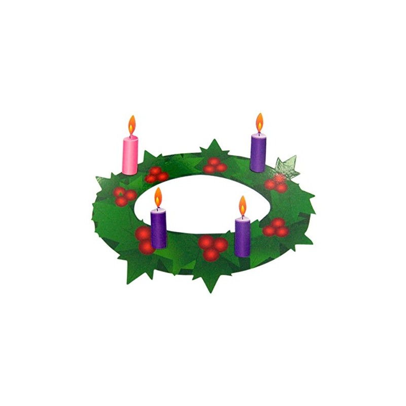 CB Advent Wreath with Pink and Purple Candles Flexible Magnet