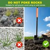 ZHENHAN Weed Puller Tool,43" Iron Stand-Up - No Bend Push-Pull