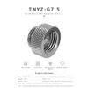 Barrow G1/4" Male to Female Extender Fitting, 7.5mm, Silver Shiny