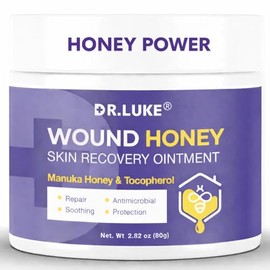 Dr. Luke Manuka Honey Wound Care: Medihoney Wound Gel for Minor Wounds & Skin Repair - Manuka Honey Medical Grade with Allantoin 0.5% & Vitamin E - 2.82 oz (80g), 2 Pack