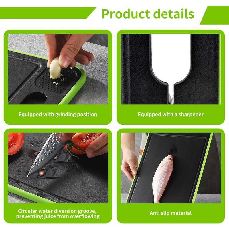 4 in 1 Defrosting Board, Multi-Functional Kitchen Thawing Cutting Board,