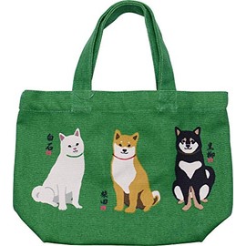 Friendshell JW-529-138 Mini Tote Shiba Nutrio, Green, 7.9 x 11.8 inches (20 x 30 cm), Lunch Bag, For Walks, Shiba Inu