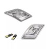 MODIPIM Clear Front Sidemarker w/White LED Lights For 2008-2011 Benz