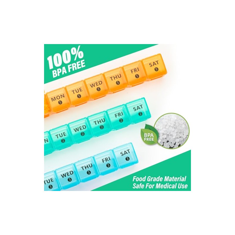 Extra Large 28 Day Pill Organizer with Travel Case