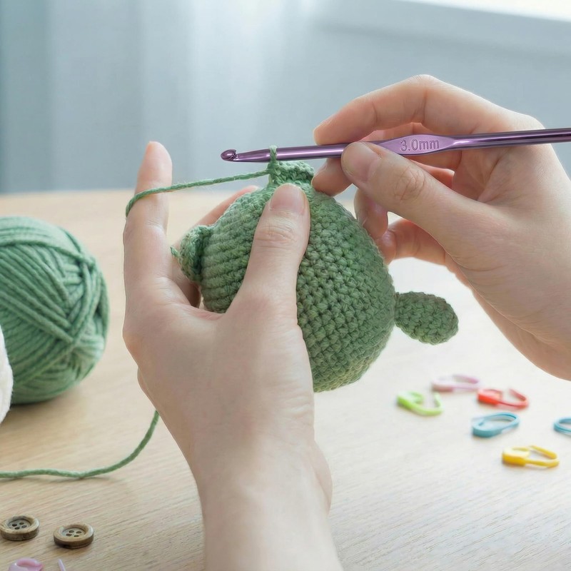 Crochet Yarn Kit, 3×50g 60% Cotton 40% Acrylic Combed Cotton