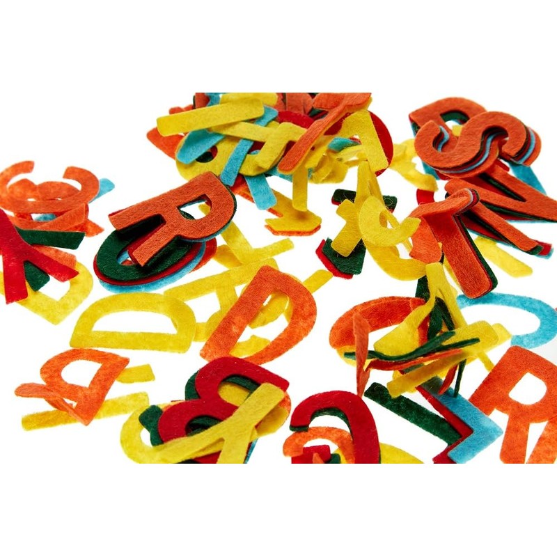 RAYHER Felt Letters and Numbers in five colours, for decorating