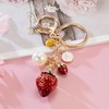 HAISWET Letter Initial Keychain Strawberry Purse Charm Keychain Accessory Cute