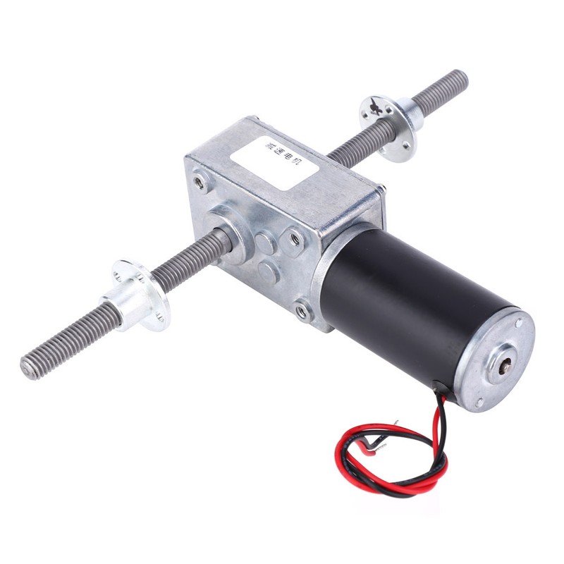 Worm Gear Motor Double Shaft Coaxial M8 Thread Speed Reduction
