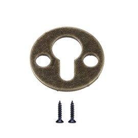 Metal Keyhole Hangers,Iron Shelf Brackets with Screws,Set of 20,Round Keyhole Brackets for Picture Frame Wall Decorations (Bronze)