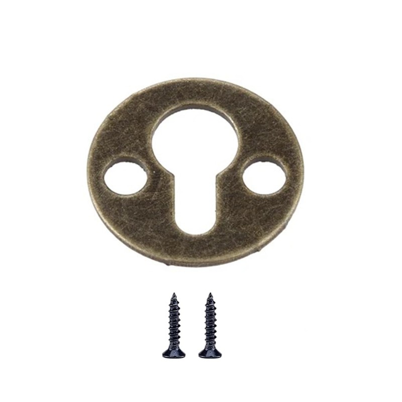 Metal Keyhole Hangers,Iron Shelf Brackets with Screws,Set of 20,Round Keyhole