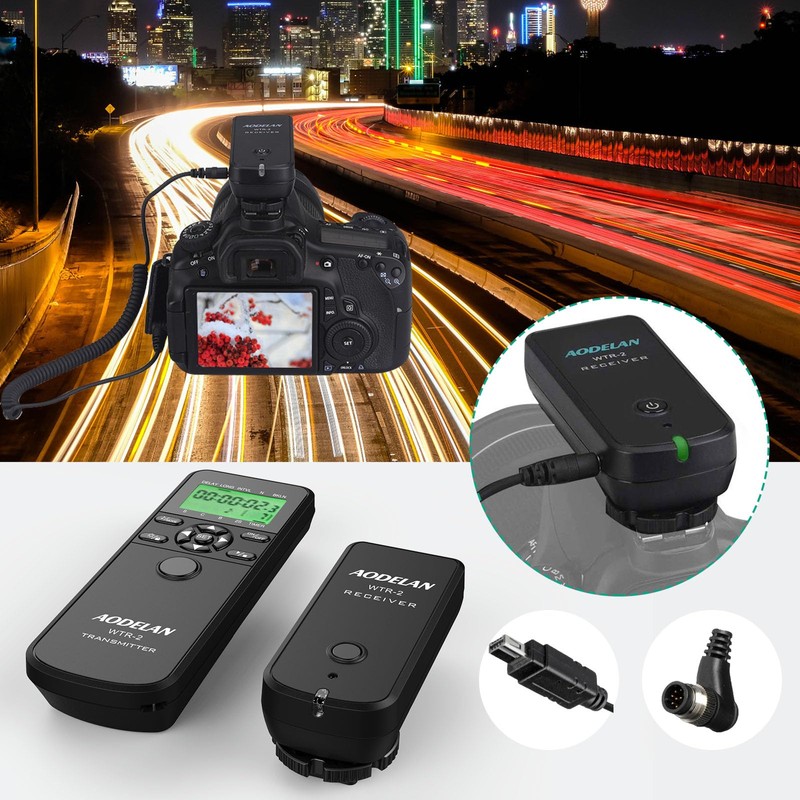 Aodelan Wireless Timer Remote Shutter Release for Nikon Z9, Z6,