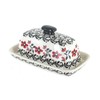 Blue Rose Polish Pottery Scarlett Ivy Butter Dish
