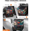 HOTOR Car Trash Can with Lid and Storage Pockets -