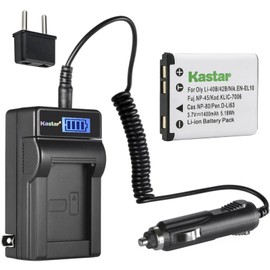 Kastar 1-Pack Li-42B Battery and LCD AC Charger Compatible with Olympus FE-290 FE-300 FE-320 FE-330 FE-340 FE-350 FE-360 FE-3000 FE-3010 FE-4000 FE-4010 FE-4030 FE-4050 FE-5000 FE-5010 FE-5020 Camera