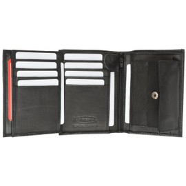 MARSHAL European Style Bifold Trifold Wallet with Id Window