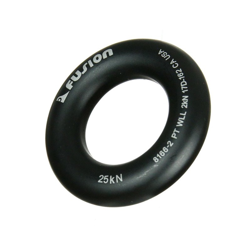 Fusion Climb Small 2-Inch Blue Aluminum O-Ring - Black (5-Pack)