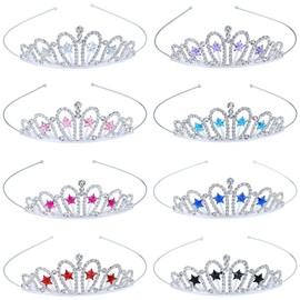 inSowni 8pcs Metal Headbands (Silver B, One Size)
