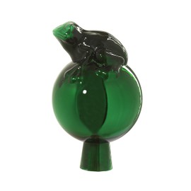 Elias Glashütte Original Rose Ball Frog on Ball 12 cm Mirrored Green