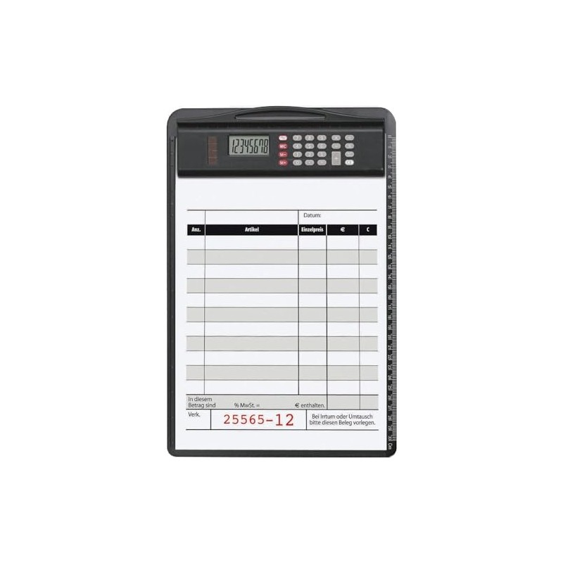 Alassio 0085 – Clipboard Made of Plastic, Black, Approx. 35