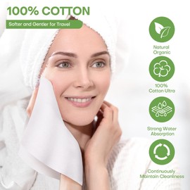 Fancyou Compressed Disposable Face Towel 300 PCS,Thicken Facial Cleansing Cloths Towelettes,Compact Portable Wash Cotton Wipes Tablets Coin Tissues for Beauty Salon Personal Care Travel Camping(Green)