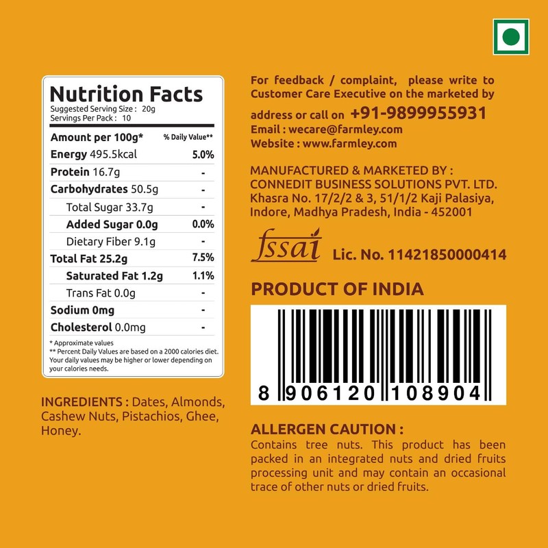 Farmley Protein Dates Bars Jars| Dates Bite with No Added
