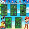 Leesgel Pack of 120 Pirate Tattoos, Luminous Pirate Tattoos, Children's