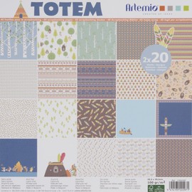 Artemio Totem 40 Scrapbooking Paper Sheets 30.5 x 30.5 Assorted Papers