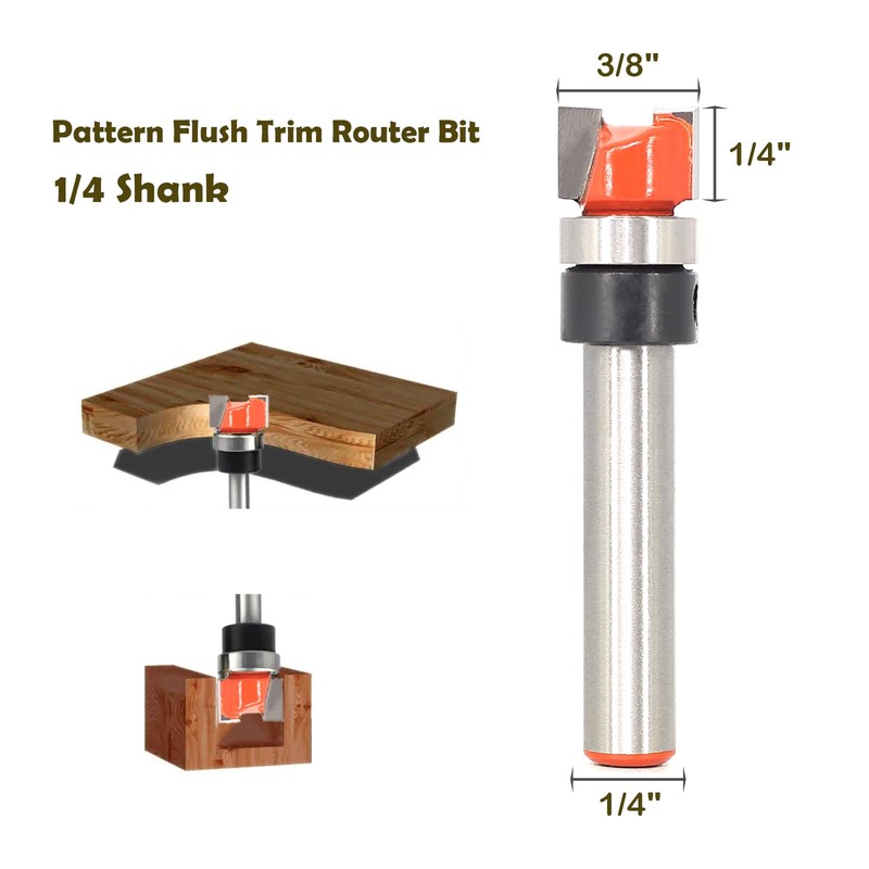 Akylin Pattern Flush Trim Router Bit 1/4 Inch Shank -