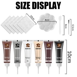 Leather Repair Cream, Fiussig Leather Repair Kit, Leather Colour Cream, Leather Repair Kits, Leather Scratch Repair, Leather Repair Kit for Car Seats, Sofa, Leather Jacket, (6 Colours)