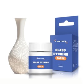 7 Artists Etching Paste for Glass 50 ml - Strong Glass Etching Cream with Frost Effect | Glass Etching Cream for Glass Etching & Decorating | Glass Etching Paste for Glasses & Crafts