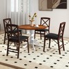 COSTWAY Round Dining Table for 4, 40 inch Kitchen Table