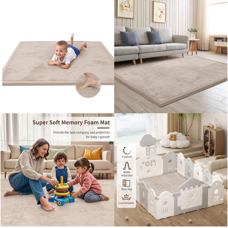 COLLACOCO 39 * 59 * 1.2 Memory Foam Baby Play