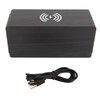 Bluetooth Speaker Digital Wooden Alarm Clock Wireless Charging 15W Dual
