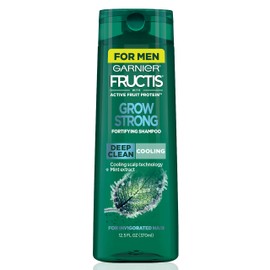 Garnier Hair Care Fructis Grow Strong Cooling Deep Clean Shampoo for Men for Invigorated Hair, 12.5 Fl Oz