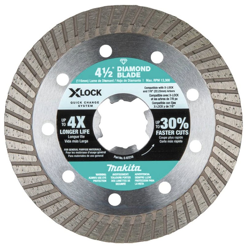 Makita E-12647 X-Lock 4-1/2" Diamond Blade Variety Pack for Masonry