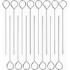12 PCS 8'' Metal skewers for Kebabs, skewers Stainless Steel,