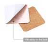 60 Pieces Self Adhesive Cork Coasters Squares/Round 4 x 4