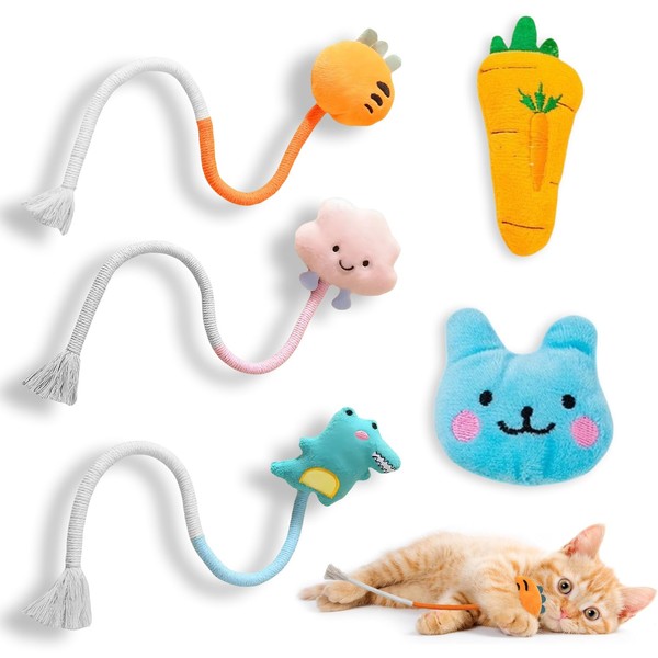ElevaPulse 5 Stück, Katzenspielzeug, Katzenspielzeug Selbstbeschäftigung, Cat Toy, Cat Cotton
