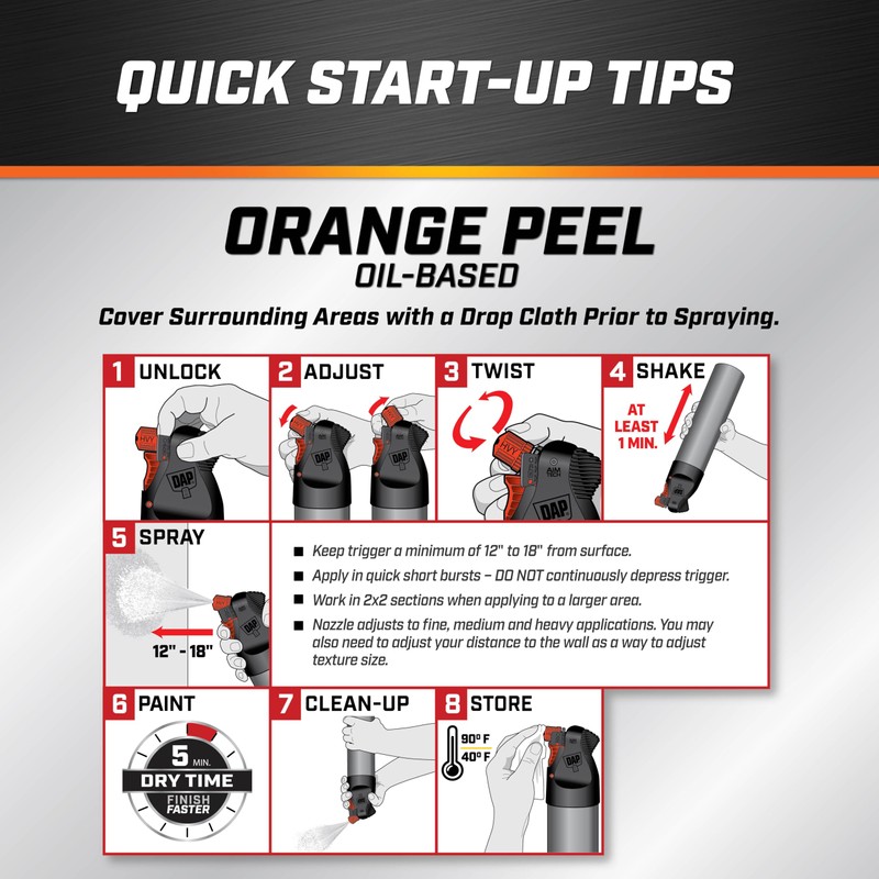 DAP Spray Texture Orange Peel Oil Based 2n1 Wall &