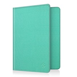 Fintie Passport Holder Travel Wallet RFID Blocking PU Leather Card Case Cover, Mint Green