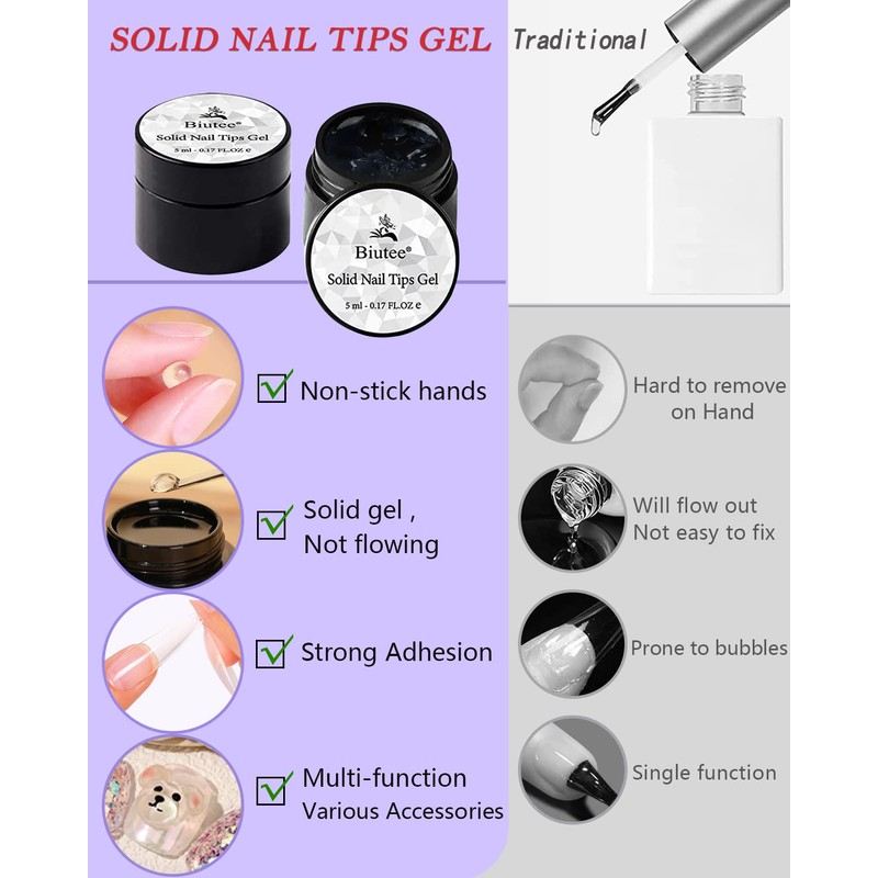 Solid Nail Tips Gel Nail Art Gel Paint Solid Patch